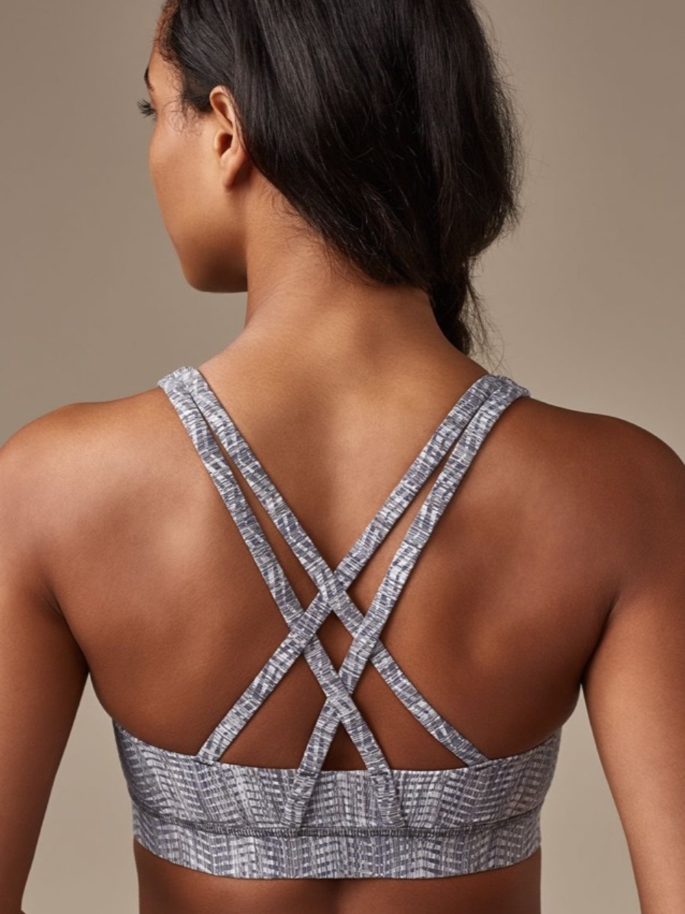 lululemon athletica Gray Energy Strappy Sports Bra